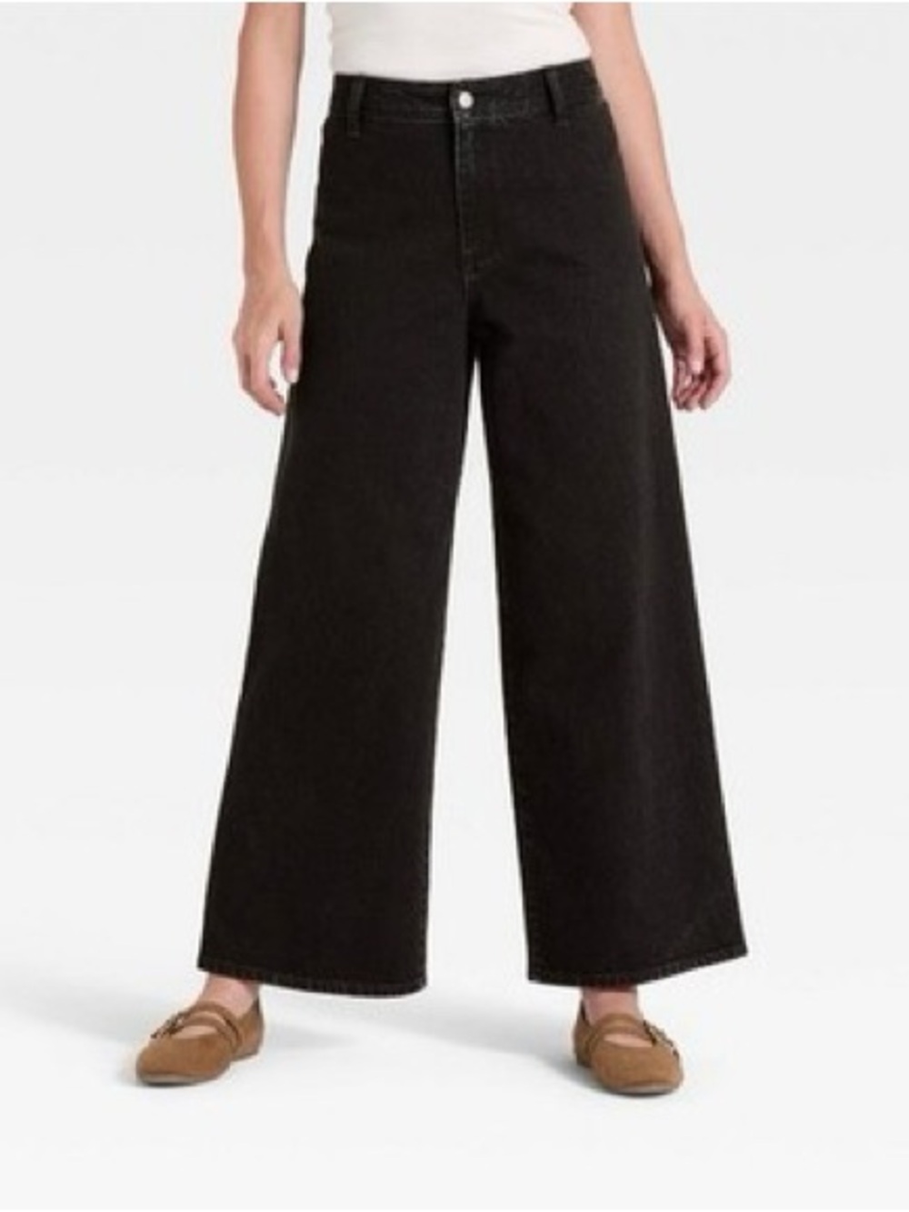NWT Women’s Universal Thread Sailor Wide Leg High Rise Black Jeans Sz 16